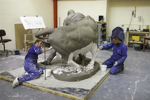 Applying silicone rubber