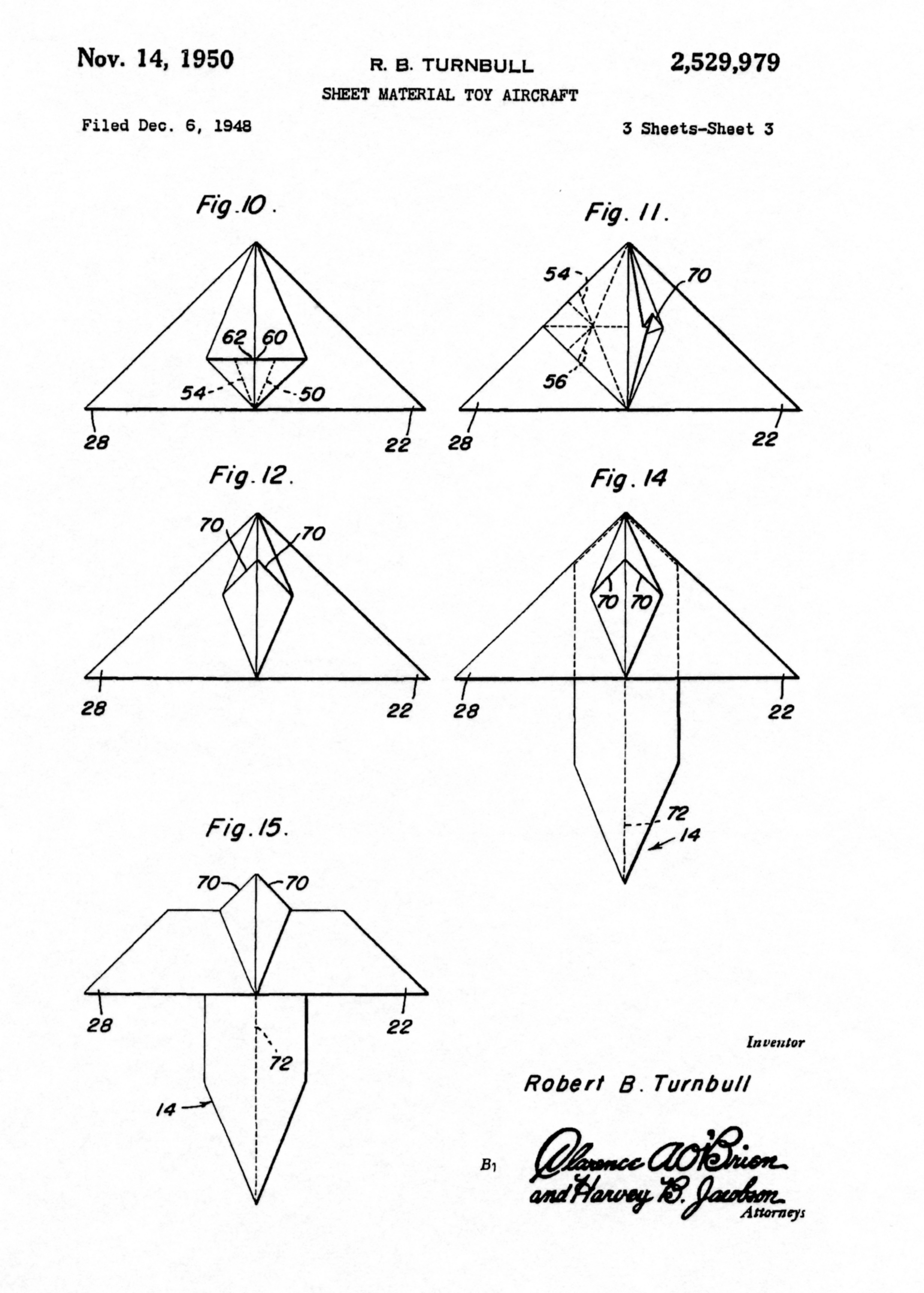 Patent for Turnbull Sheet Metal Toy Airplane page 3